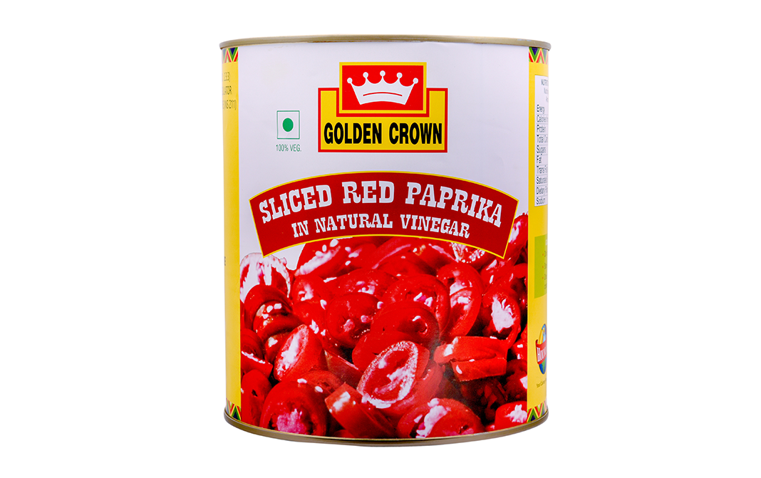 Golden Crown Sliced Red Paprika In Natural Vinegar   Tin  3 kilogram